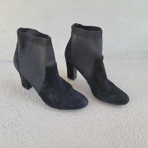Aerosoles Heelfest Black Suede Ankle Boots